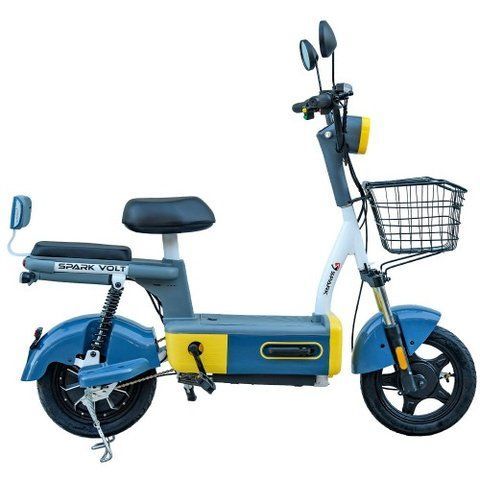Велосипед з електродвигуном SPARK VOLT 14" 48V/400W/12Ah Синій із жовтим 000227055 фото