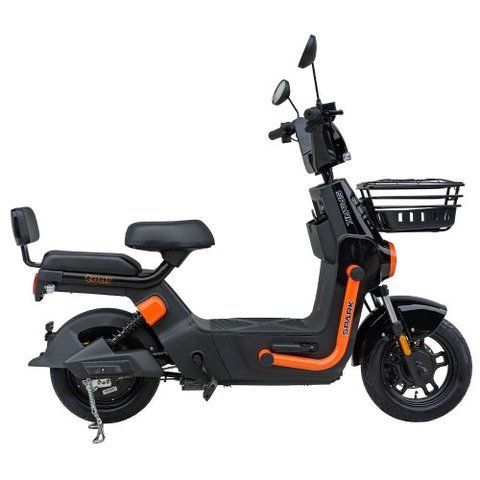 Велосипед з електромотором SPARK TOUR 14&raquo; 60V/500W/20Ah Чорний з помаранчевим 000227069 фото